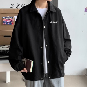 苏京猫-夹克男休闲外套男韩版潮牌ins秋冬2020潮宽松港风百搭男生上衣服